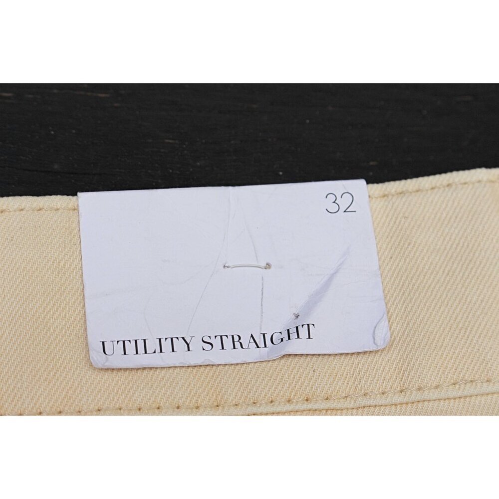 New w/Tags - sz 32 - WE WORE WHAT Utility Straight Wide Leg Jeans, Unbleached - Picture 6 of 12